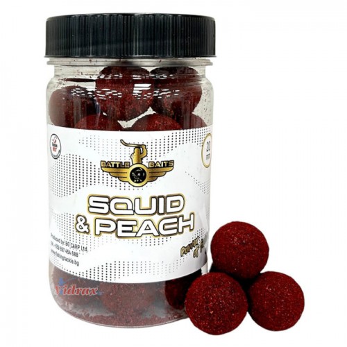 Бавно разтворими Протеинови топчета Squid & Peach 20 мм BB0604 - Battle Baits Бавно разтворими Протеинови топчета Squid & Peach 20 мм BB0604 - Battle Baits